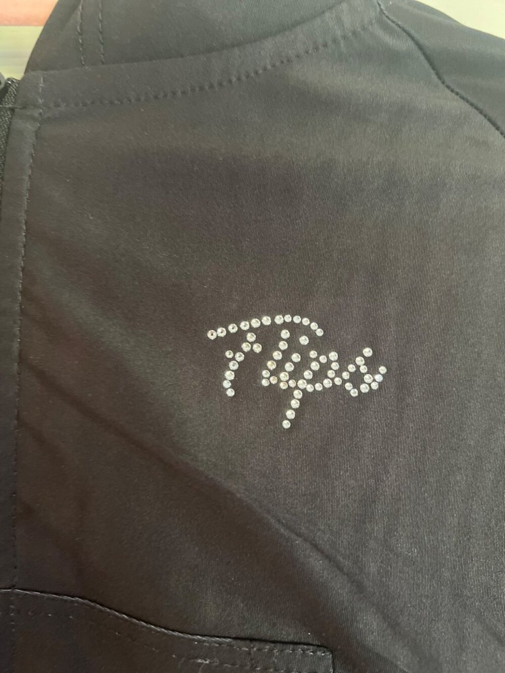 Flips Gymnastics Team Rhinestone Embellished Ombre Cropped Hoodie Warm Up Jacket - Picture 3 of 12